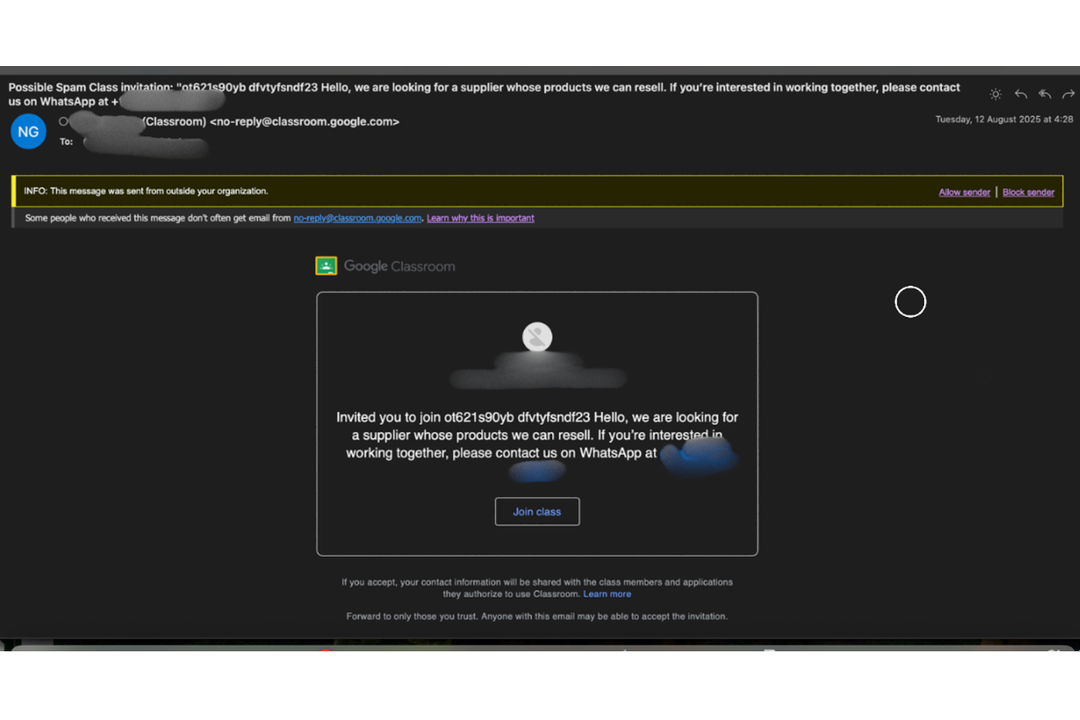 Beispiel einer Phishing-Mail, in der die Betrüger vorgeben, einen Dienstleister für den Produktverkauf zu suchen.