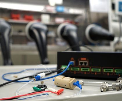 Testzelle einer Metall-Sauerstoff-Batterie im Labormaßstab