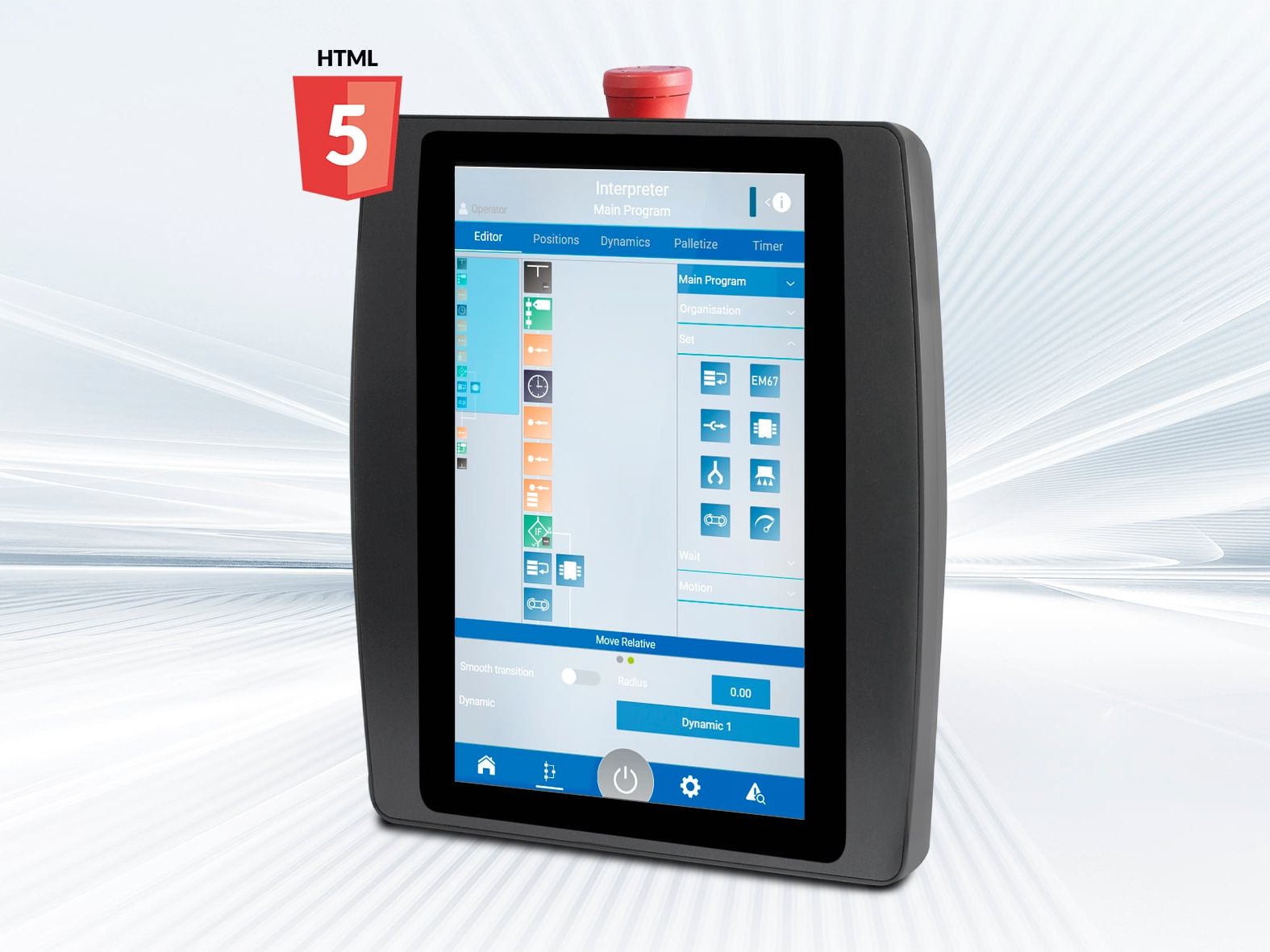 Mobile panel 'HGT 1054' from Sigmatek