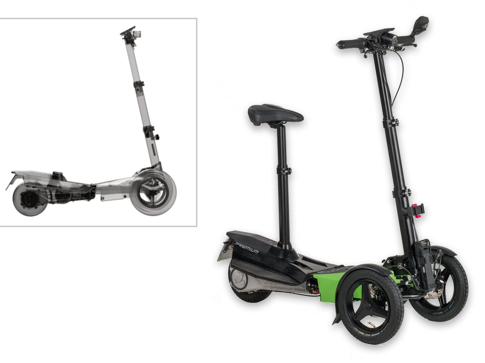 Linear technology: E-scooter with customizable damping Linear technology: E-scooter with customizable damping