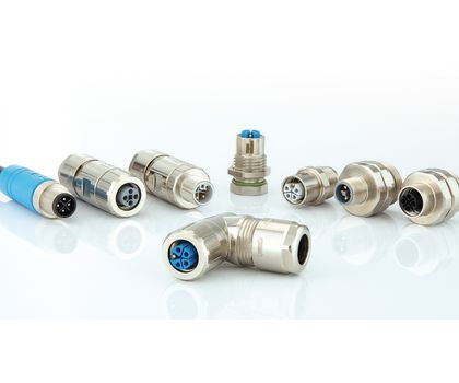 Hummel: Platzsparende M12-Rundsteckverbinder Hummel: Platzsparende M12-Rundsteckverbinder