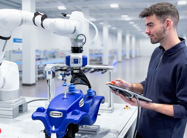 Elektrische Vakuum-Erzeugung bietet als Ergänzung zu klassischen Druckluftsystemen neue Möglichkeiten und integriert sich nahtlos in digitale Fertigungsumgebungen. Elektrische Vakuum-Erzeugung bietet als Ergänzung zu klassischen Druckluftsystemen neue Möglichkeiten und integriert sich nahtlos in digitale Fertigungsumgebungen.