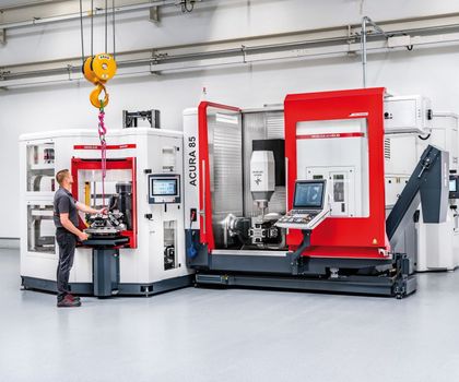 CNC machining: Production of individual parts and small series 18-pallet storage Marathon SR518 in combination with the Acura 85