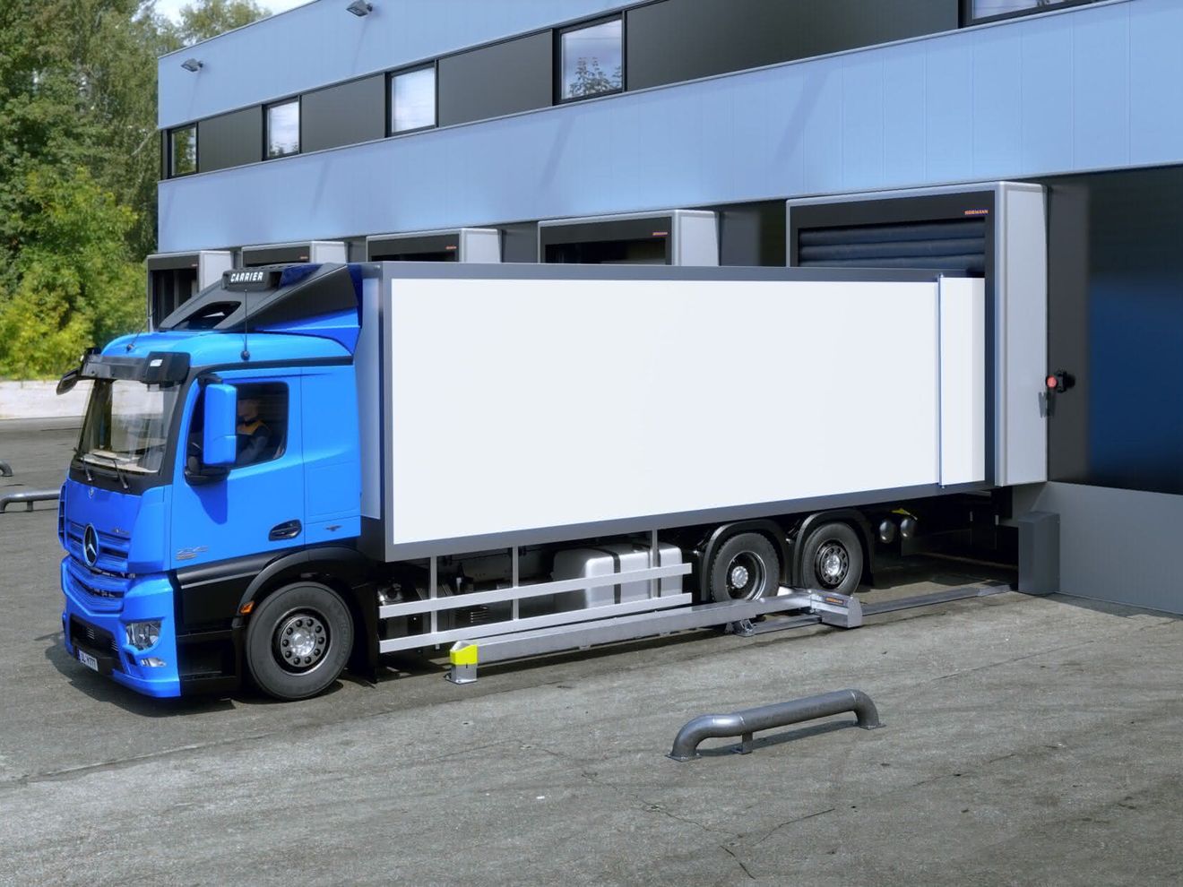 Rampen, Tore und Ladebrücken: Sicher verladen mit neuem Radblockiersystem Rampen, Tore und Ladebrücken: Sicher verladen mit neuem Radblockiersystem