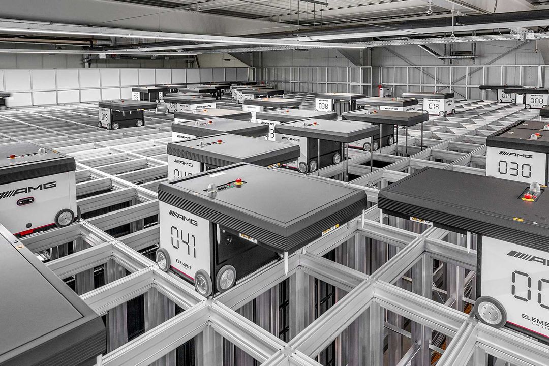 Lagerautomatisierung im Mercedes-AMG Werk: Element Logic optimiert AMG-Logistik Lagerautomatisierung im Mercedes-AMG Werk: Element Logic optimiert AMG-Logistik