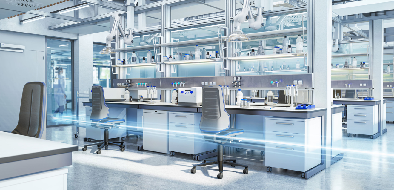 Sitzlösungen im Labor: Arbeitsstuhl TEXON von Bimos erfüllt technische Anforderungen zwischen Hygiene und ESD-Schutz Sitzlösungen im Labor: Arbeitsstuhl TEXON von Bimos erfüllt technische Anforderungen zwischen Hygiene und ESD-Schutz