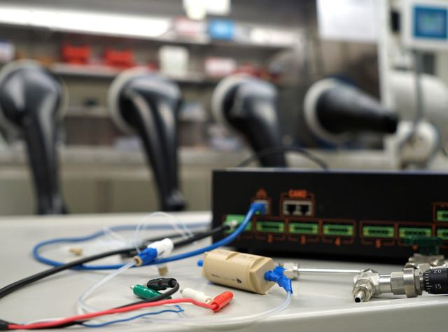 Testzelle einer Metall-Sauerstoff-Batterie im Labormaßstab Testzelle einer Metall-Sauerstoff-Batterie im Labormaßstab