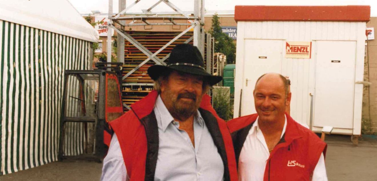Über die Jahre gab es tolle Begegnungen, hier Hermann Schoch mit Bud Spencer