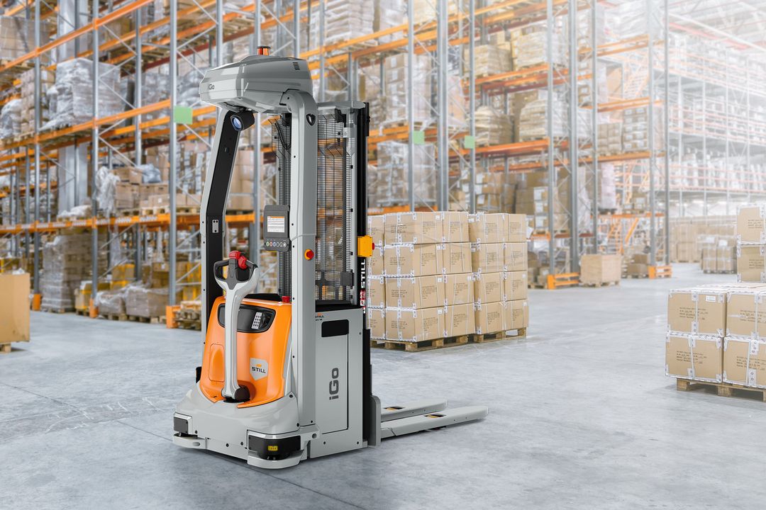 materialfluss Produkte des Jahres 2025: 2. Platz, Kategorie Flurförderzeuge und Komponenten: Automatisierter Hochhubwagen STILL EXV iGo materialfluss Produkte des Jahres 2025: 2. Platz, Kategorie Flurförderzeuge und Komponenten: Automatisierter Hochhubwagen STILL EXV iGo