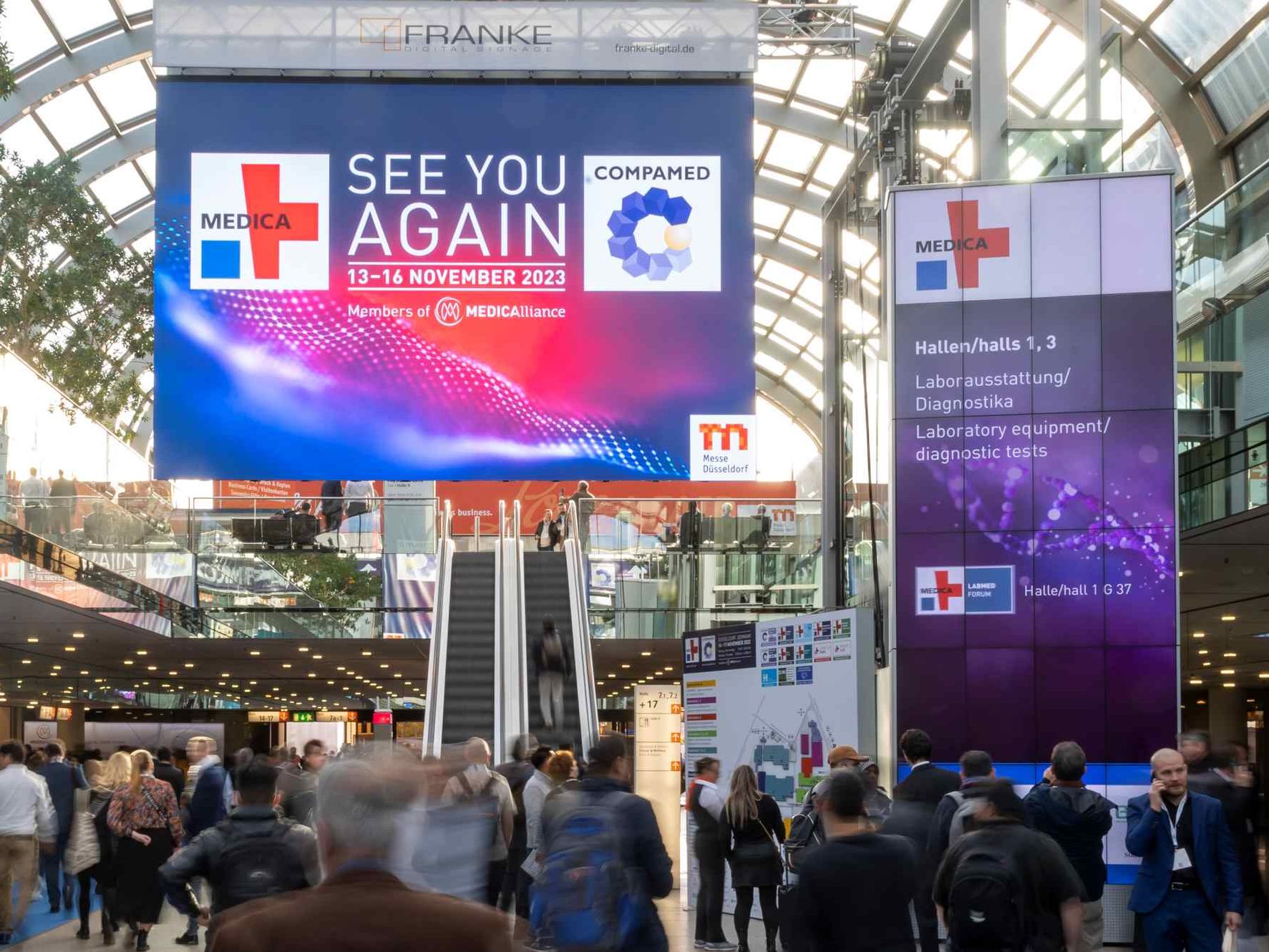 Medica und Compamed 2023: Medizinische Versorgung, Medizintechnik, medizinische Analytik Messeimpression Medica/Compamed