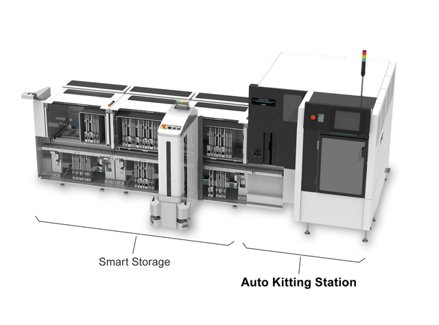 SMT-Floor-Automatisierung: Automatisiertes Bestücken von Feedern mit Gurtrollen SMT-Floor-Automatisierung: Automatisiertes Bestücken von Feedern mit Gurtrollen