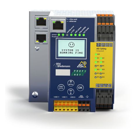 Bihl+Wiedemann: Zukunftssicher automatisieren: Bild 4 ASi-5/ASi-3 Feldbus Gateway - das Bindeglied zwischen der äußeren Feldbus- und IT-Welt und der datentechnischen Netzwerkstruktur einer Maschine.