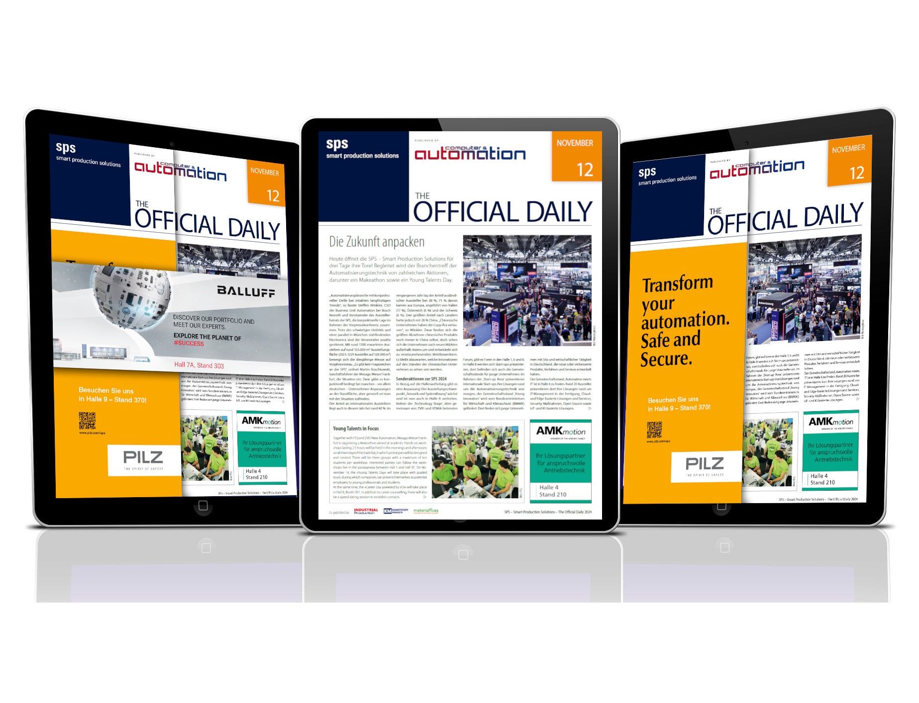 SPS 2024: E-Paper: THE OFFICIAL DAILY Tag 1 Interactive SPS 2024: E-Paper: THE OFFICIAL DAILY Tag 1 Interactive