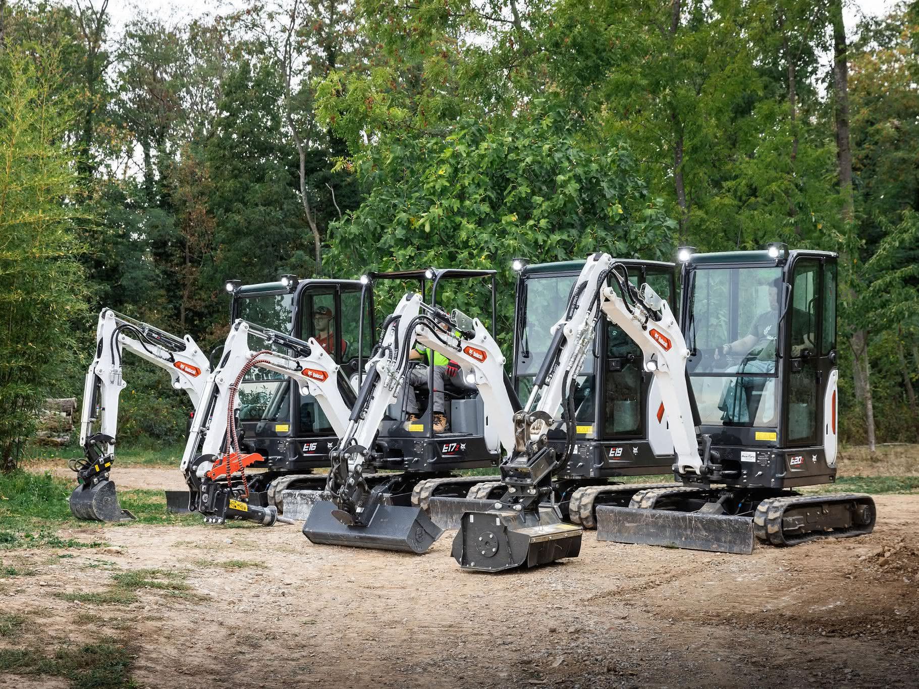 Bobcat: Minibagger drehen  ganz groß auf