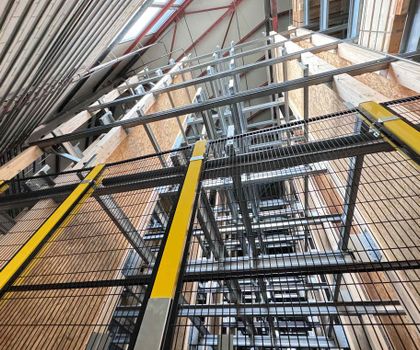 Nominated as product of the year 2025: Stöcklin: Sustainable high-bay racking construction made of wood and steel Nominated as product of the year 2025: Stöcklin: Sustainable high-bay racking construction made of wood and steel