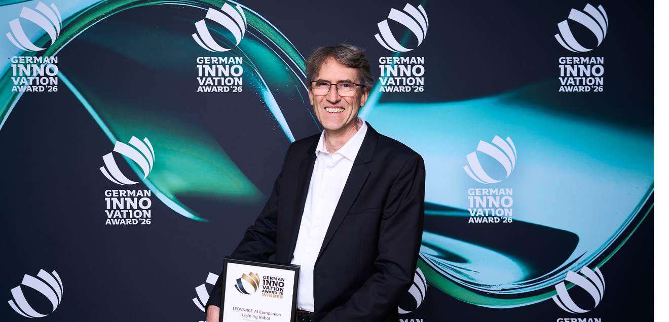 Ledvance: KI-gestützter Lichtroboter gewinnt German Innovation Award 2026 Ledvance: KI-gestützter Lichtroboter gewinnt German Innovation Award 2026