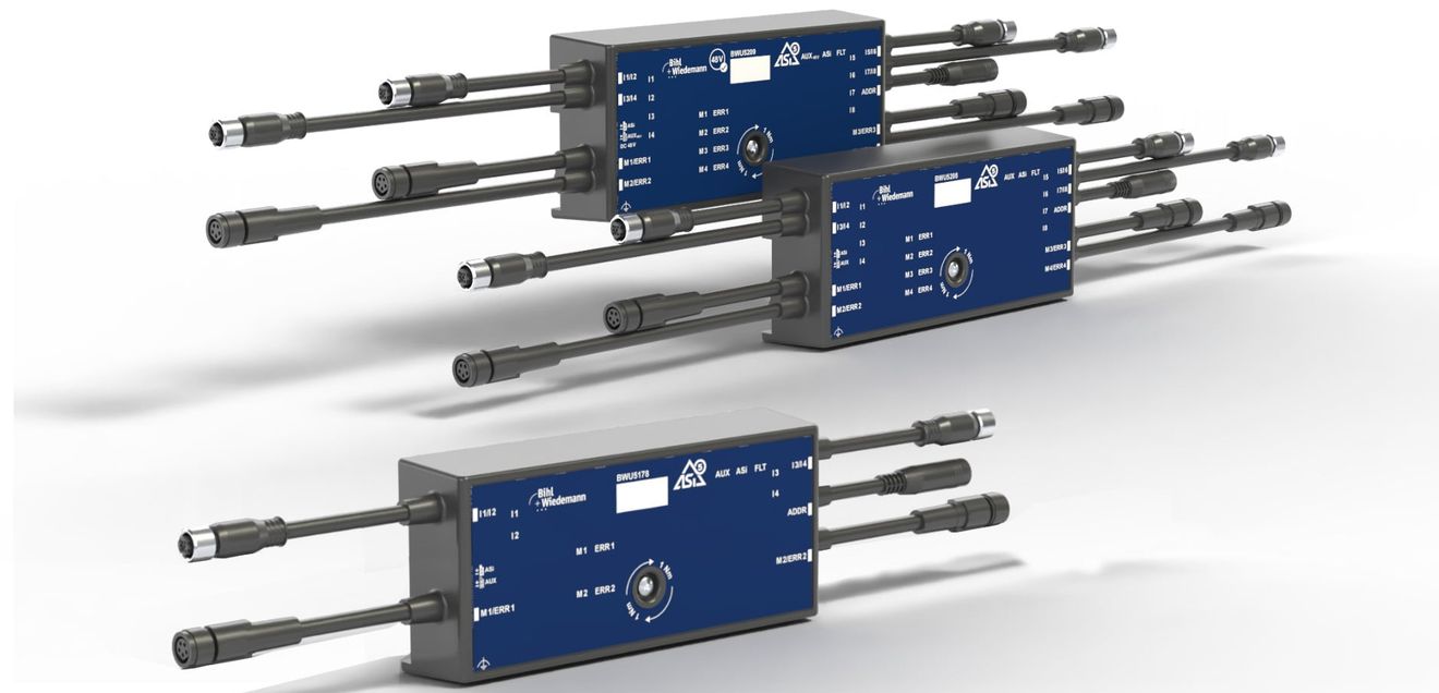 Nominiert als Produkt des Jahres 2026: Bihl+Wiedemann: ASi-5 Kabelkanal-Motormodule Nominiert als Produkt des Jahres 2026: Bihl+Wiedemann: ASi-5 Kabelkanal-Motormodule