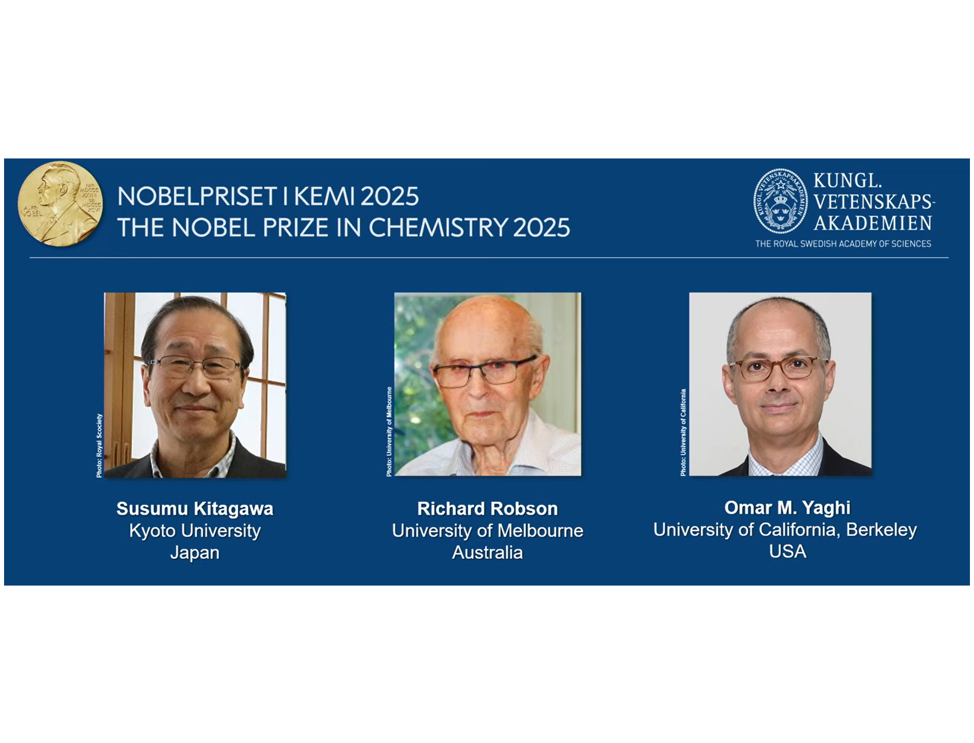 Preisträger Chemie-Nobelpreis 2025