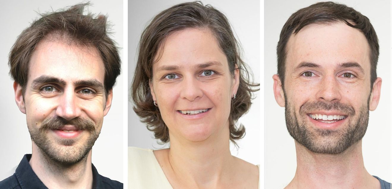 Forschende der Covid-Genetik-Studie Jannik Boos, Prof. Kerstin Ludwig und Dr. Axel Schmidt