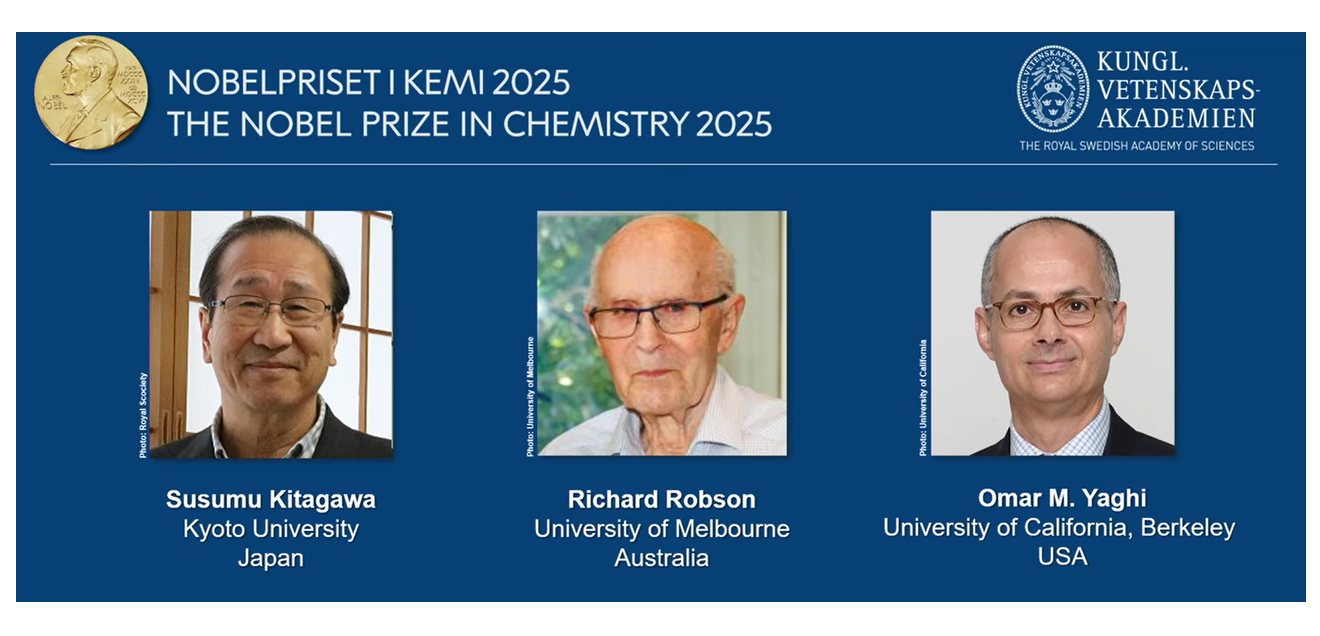 Nobelpreis Chemie 2025 Preisträger Chemie-Nobelpreis 2025