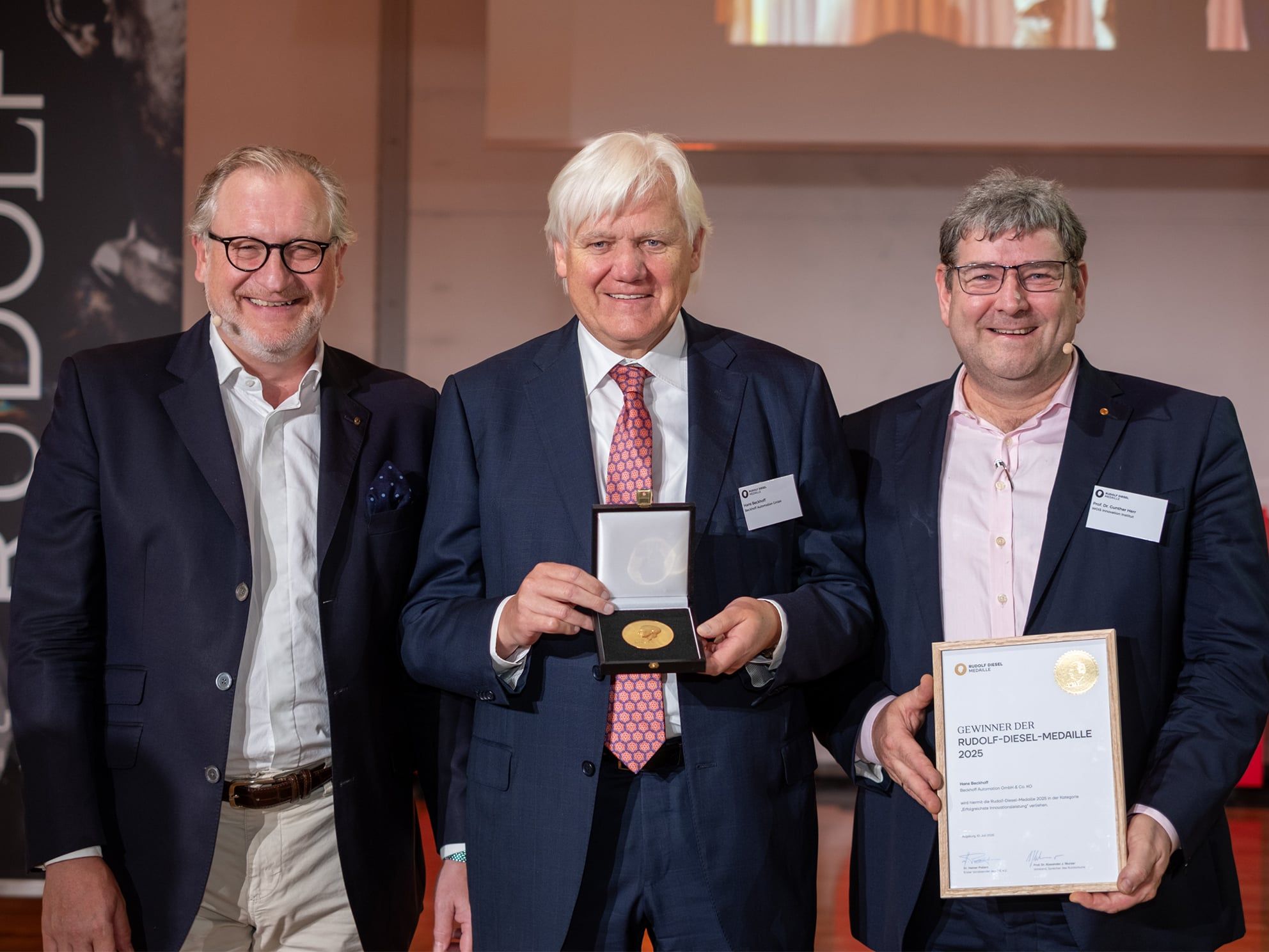 Traditionsreiche Auszeichnung: Hans Beckhoff erhält Rudolf-Diesel-Medaille