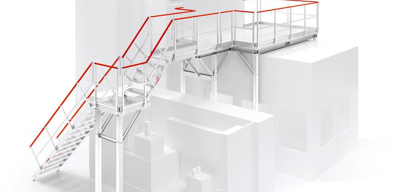 Individuell anpassbare Arbeitsbühnen: Steigtechnik aus dem Baukasten Individuell anpassbare Arbeitsbühnen: Steigtechnik aus dem Baukasten