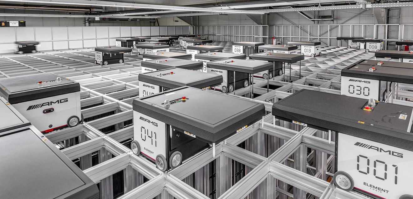 Lagerautomatisierung im Mercedes-AMG Werk: Element Logic optimiert AMG-Logistik Lagerautomatisierung im Mercedes-AMG Werk: Element Logic optimiert AMG-Logistik