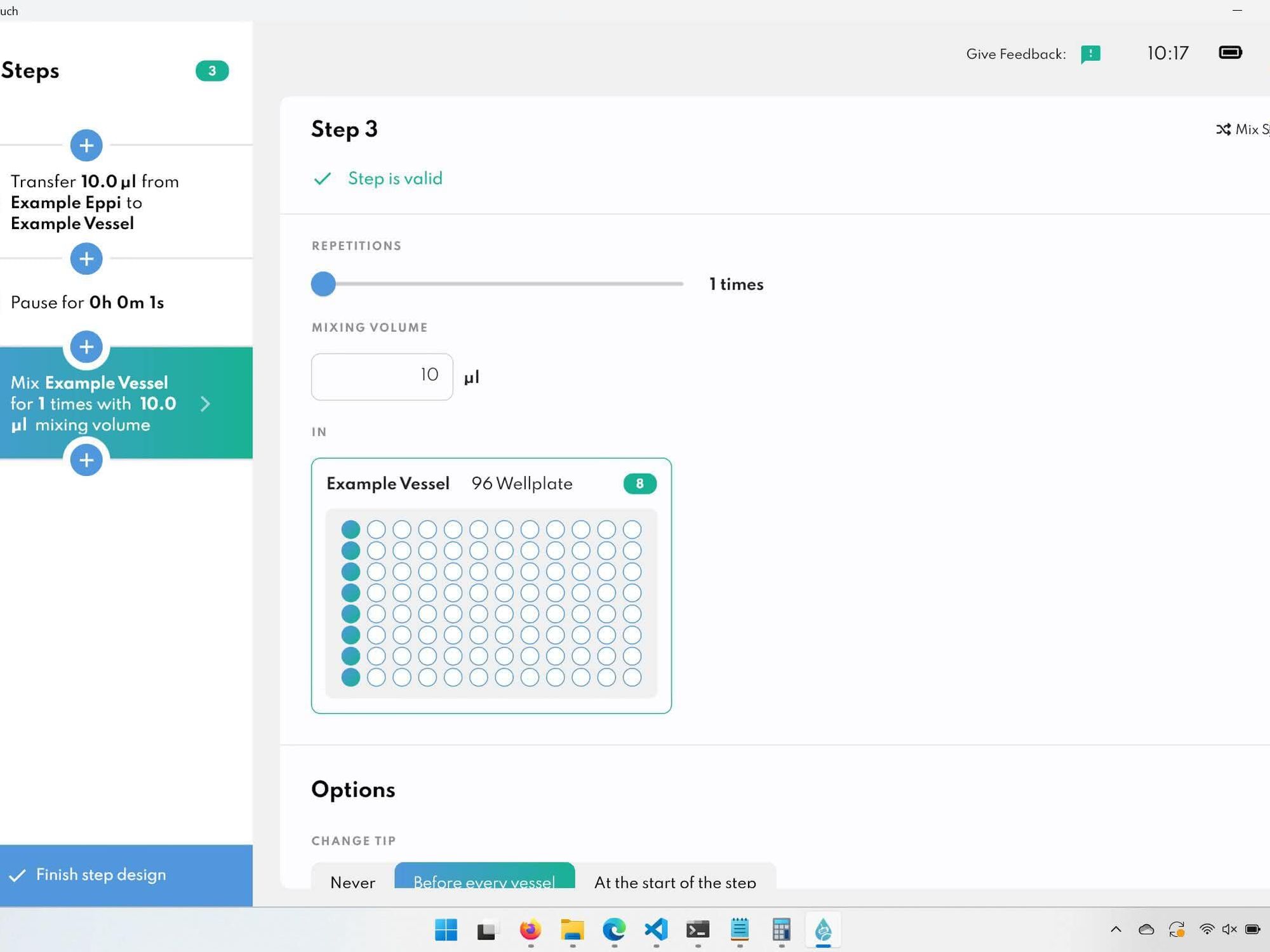 Grafik (Screenshot) aus dem Robotersystem
