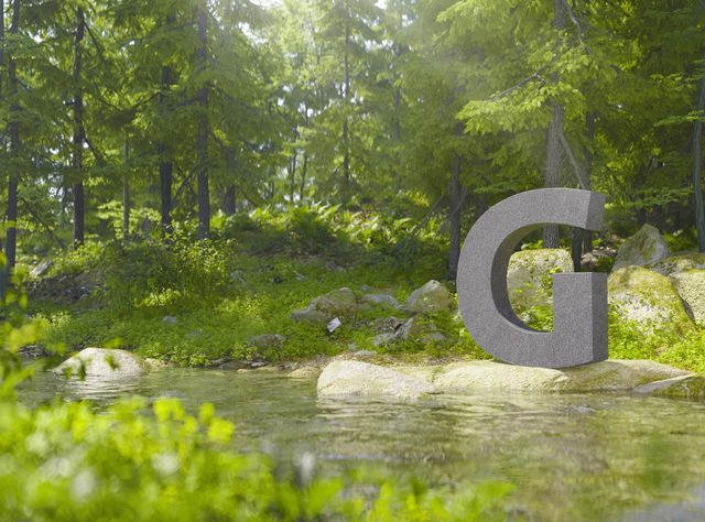 Ein großes G aus Schaumglas von Glapor