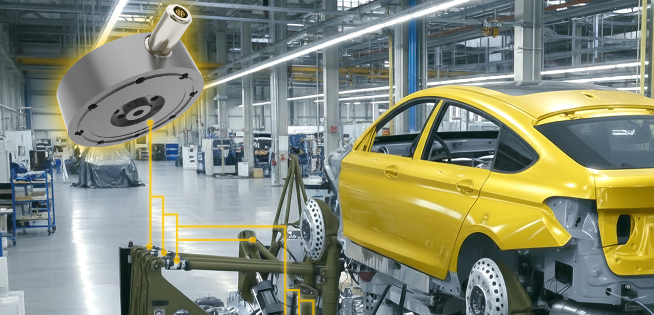 Kraftsensoren für präzise Messaufgaben in Automotive und Maschinenbau Die Kraftsensoren der Serie K von GTM sind vielseitig einsetzbar, robust gebaut und in über 13.000 Varianten erhältlich, sie kommen in zahlreichen Industriebranchen wie Automotive und Maschinenbau zum Einsatz – im Bild ein Fahrwerksprüfstand, in dem die Sensoren an mehreren Stellen zur Kraftmessung integriert sind.