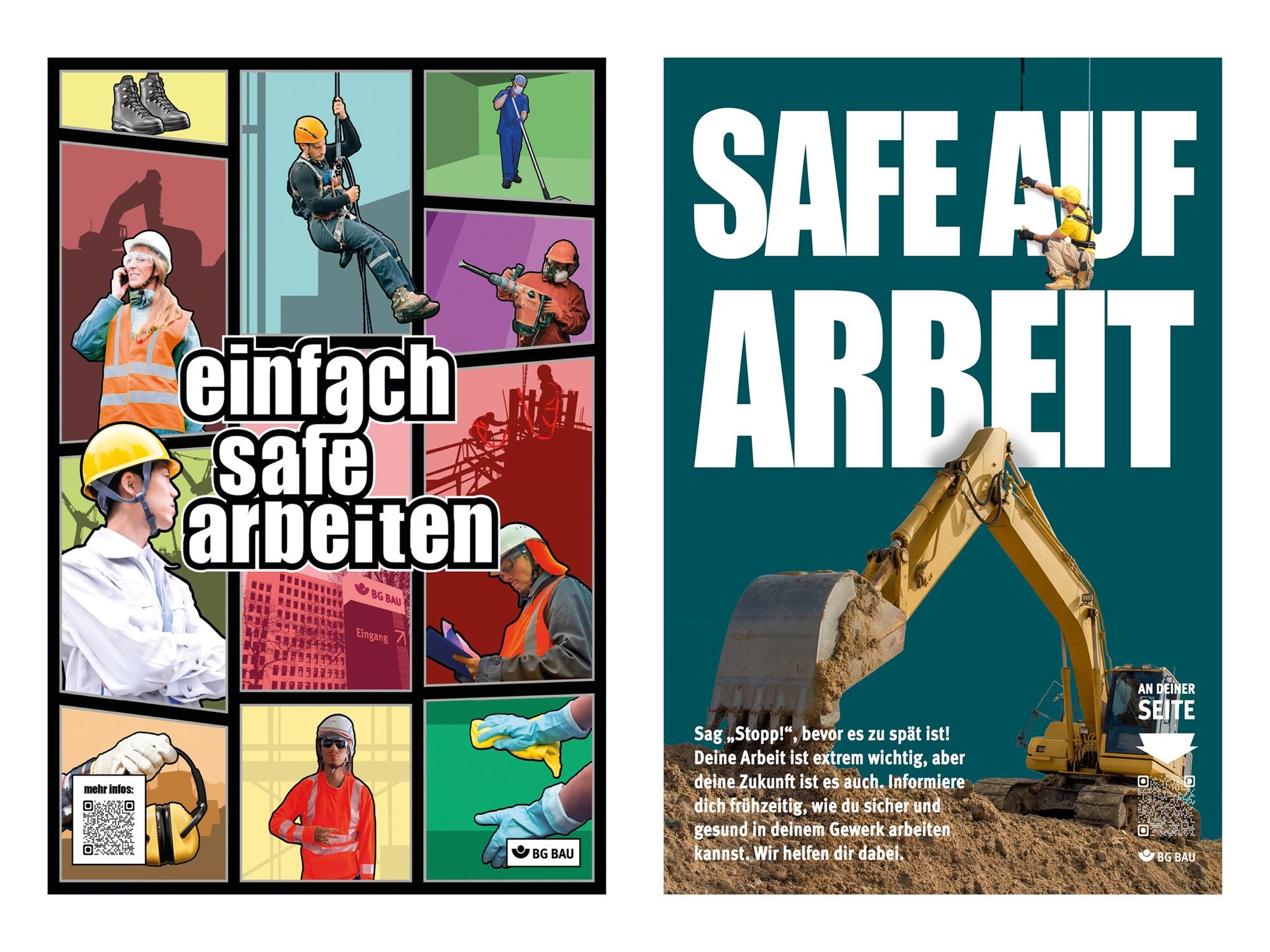 Plakatmotive der BG BAU zum sicheren Arbeiten Plakatmotive der BG BAU zum sicheren Arbeiten
