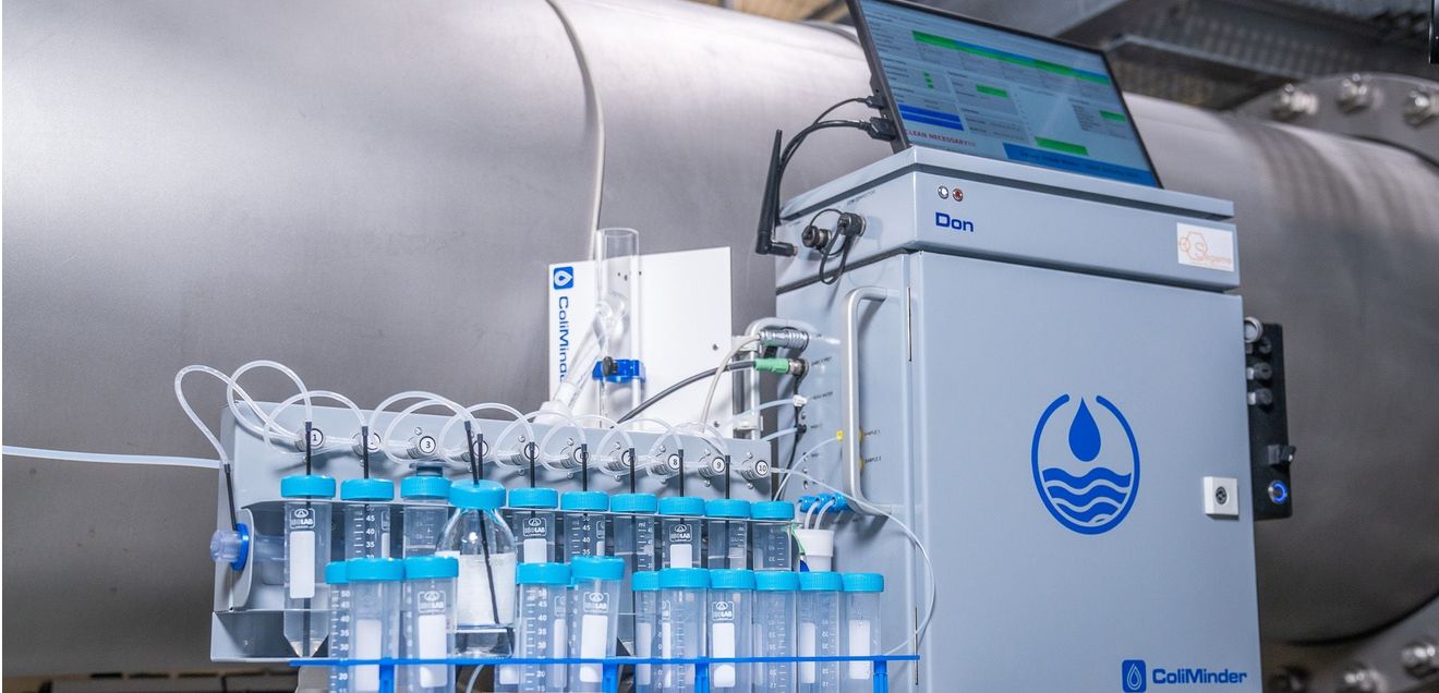 Wasseranalyse mit dem ColiMinder im Wasserwerk Mörscher Wald der Stadt Karlsruhe