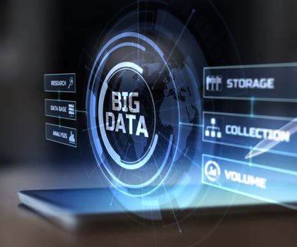 Datenmanagement im Labor: Data Lakehouse – für eine bessere Nutzung von Labordaten Symbolbild mit Schriftzug Big Data für: Datenmanagement im Labor