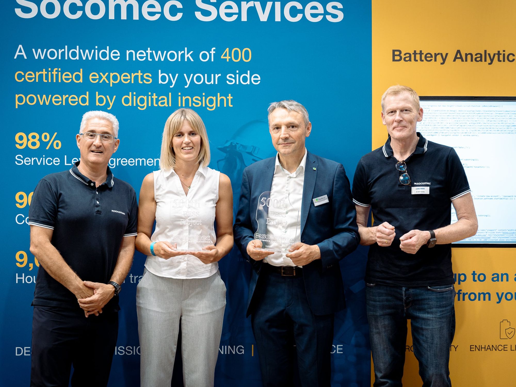 Socomec erreicht Meilenstein mit 500. verkauftem Batteriespeichersystem