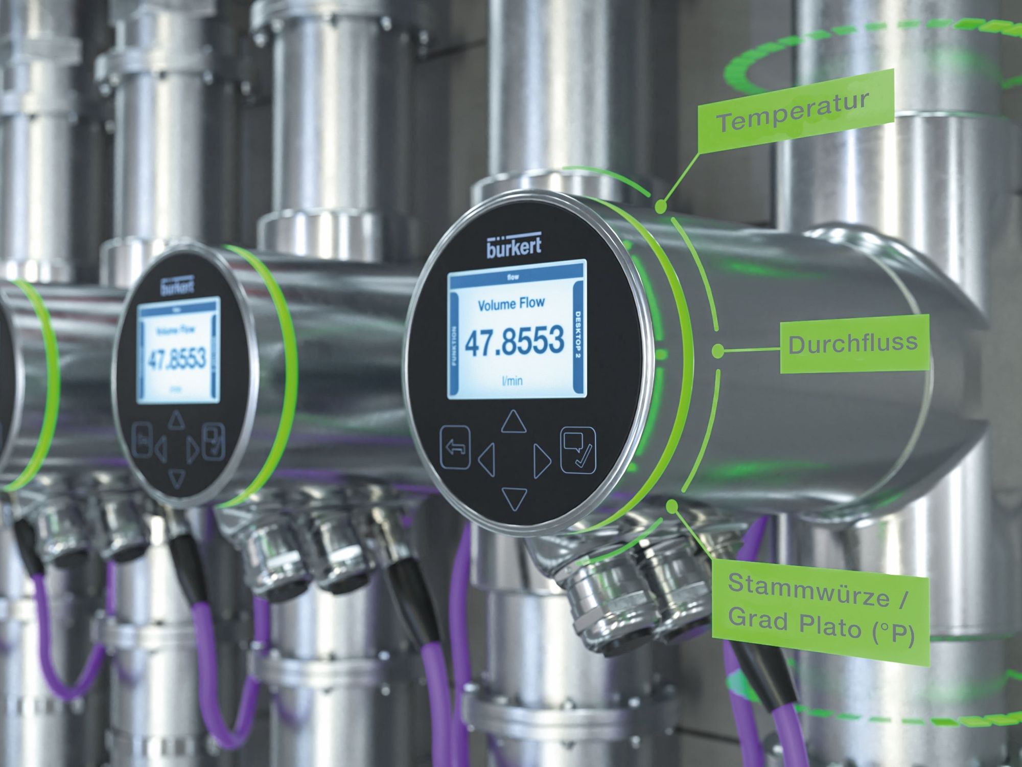 Sensor für den Brauprozess: Stammwürze, Durchfluss und Temperatur kontinuierlich messen Sensor „FLOWave“