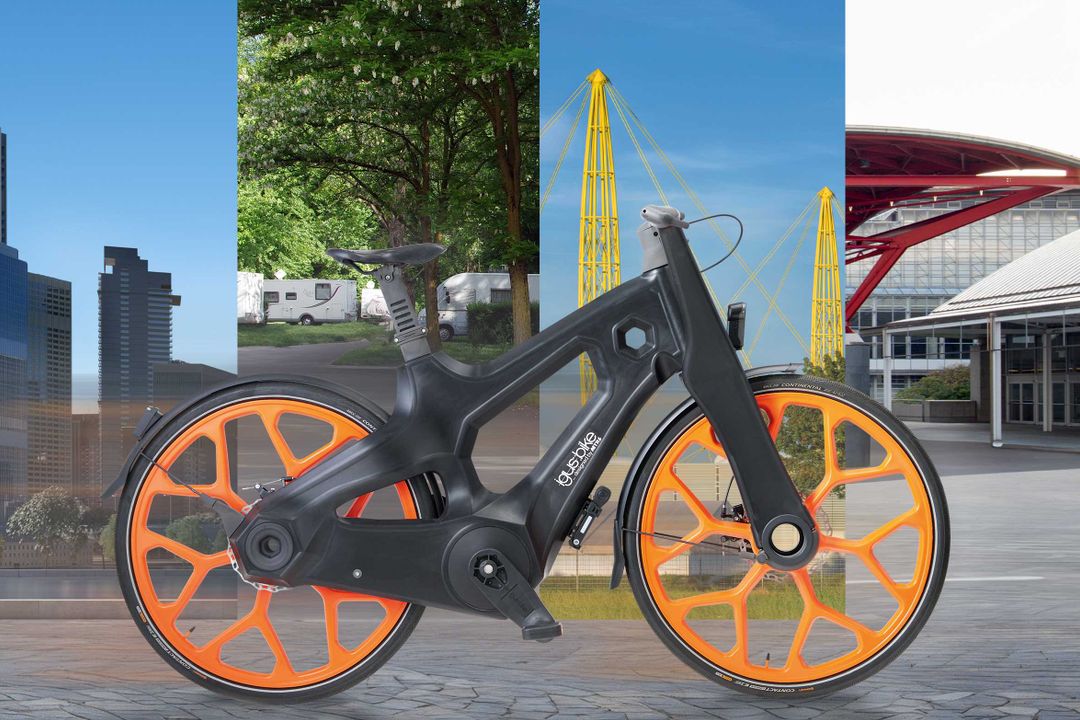 Fahrrad fast komplett aus Kunststoff von igus Fahrrad fast komplett aus Kunststoff von igus