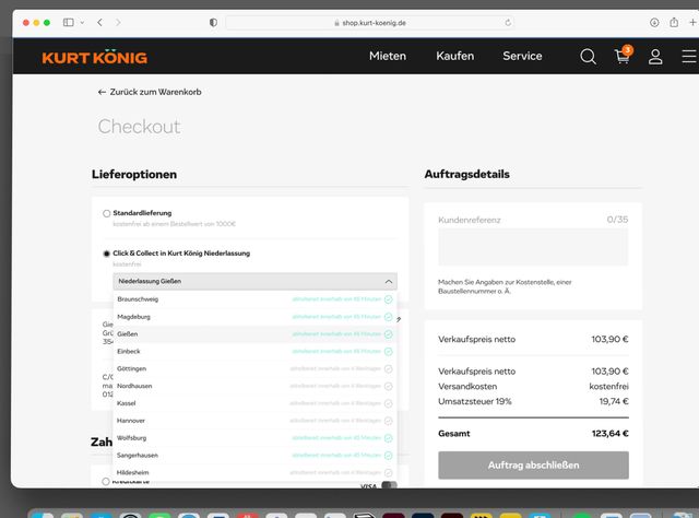 Kurt König Baumaschinen optimiert B2B-Onlineshop für Geschäftskunden