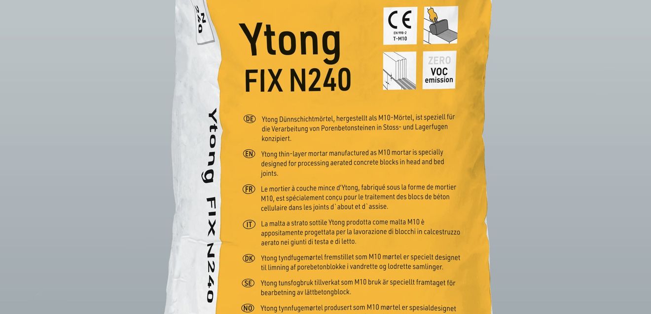 Höherer Recyclinganteil: Xella optimiert Mörtel-Rezepturen für Ytong und Multipor