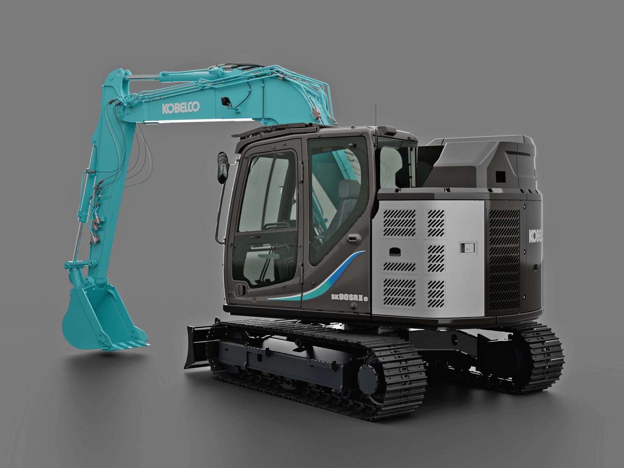 Der Prototyp Kobelco SK90SRXe ist einer von zwei batterie-elektrischen Baggern, die der japanische Hersteller auf der Bauma präsentiert. Der Prototyp Kobelco SK90SRXe im Detail