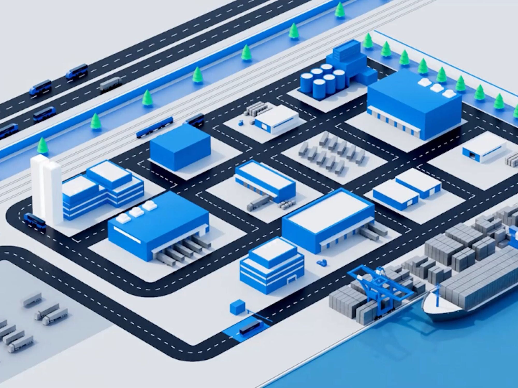 Schematic of production plant