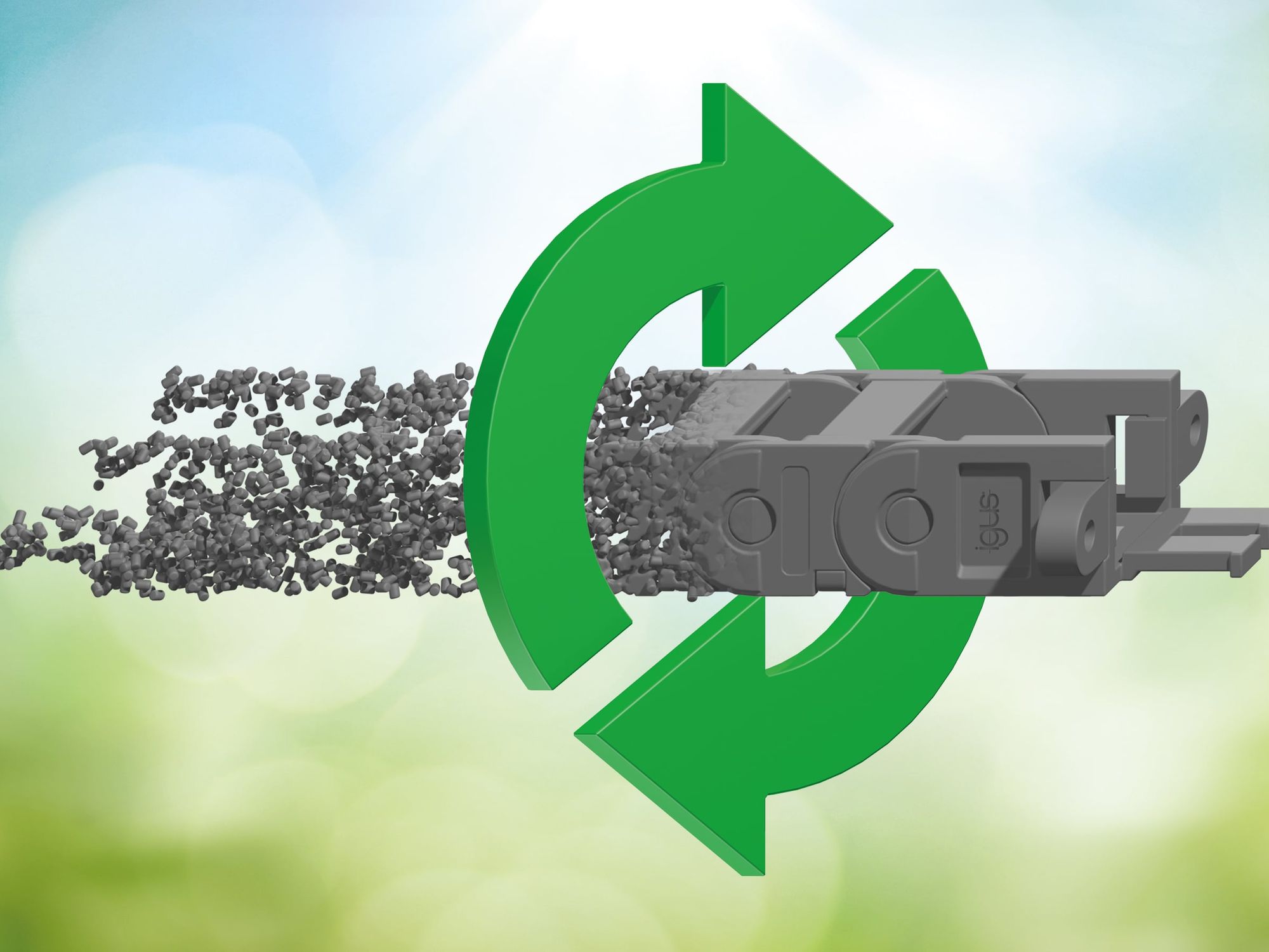 Igus: Energiekettenserie auf Recycling-Material umgestellt