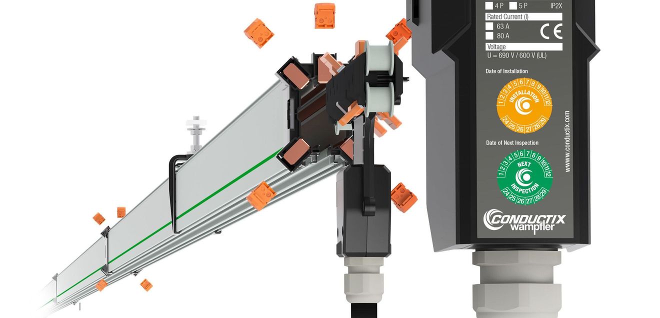 Conductor rail system: Easy to implement and secure Conductor rail system: Easy to implement and secure