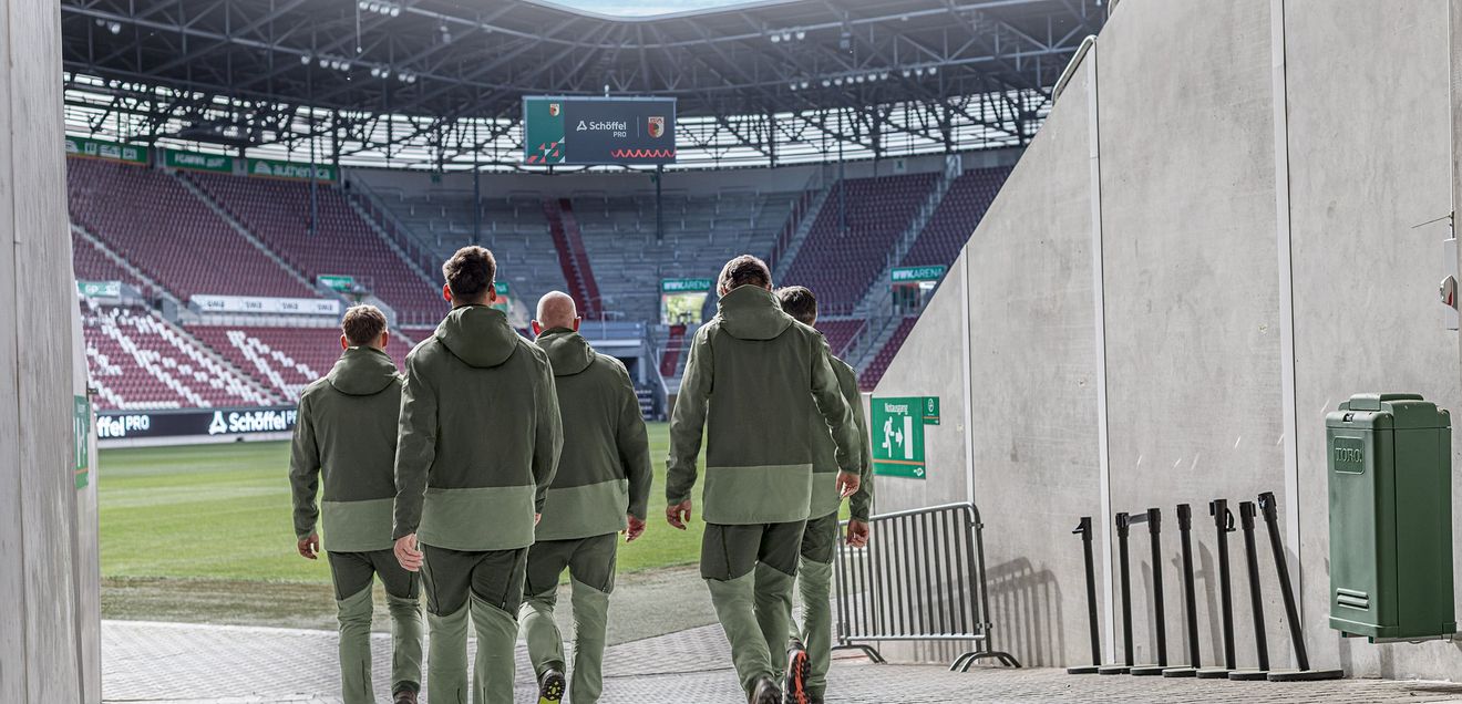 Im Rahmen der Partnerschaft wurden bereits zentrale Bereiche des Vereins mit funktioneller Arbeitskleidung von Schöffel PRO ausgestattet.