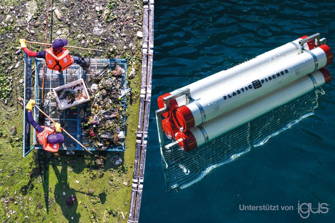 Igus unterstützt Start-up: Mit Müllfallen aus Flussplastik gegen Plastikmüll Igus unterstützt Start-up: Mit Müllfallen aus Flussplastik gegen Plastikmüll