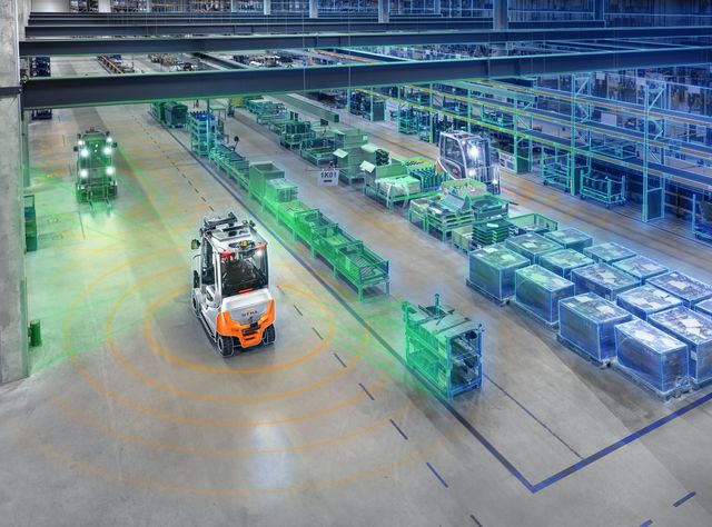 Fleet control: From research to practice: a 3D twin for warehouse management
