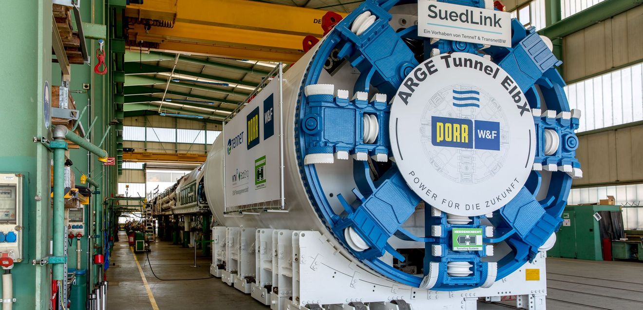 Mixschild für die Elbquerung von SuedLink, Auftraggeber ARGE Tunnel ElbX (PORR GmbH & Co. KGaA und Wayss & Freytag Ingenieurbau AG).
