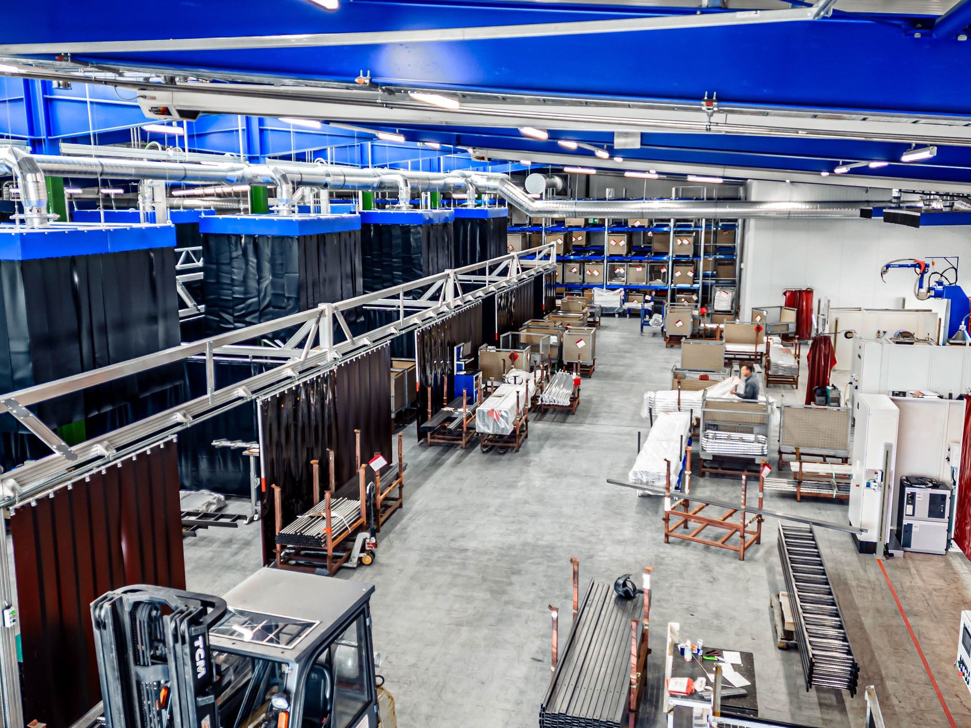 Mit dem Umzug in eine neu ausgebaute Halle wurde die Schweißerei deutlich erweitert