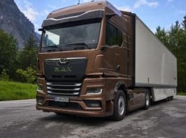 Ein Lastwagen von MAN mit dem neuen Antriebsstrang