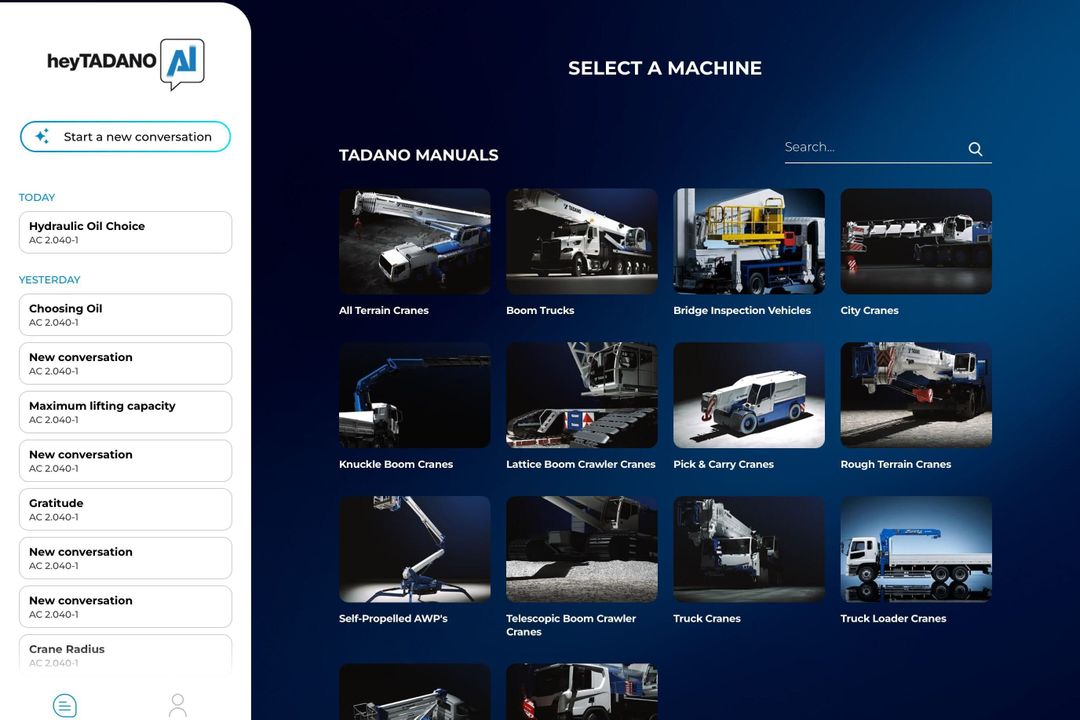 Tadano Mobilkrane im Flottenmanagement auf dem Computer