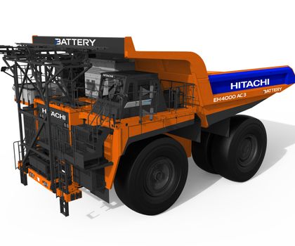 Hitachi und ABB Traction: Erster Prototyp des elektrischen Muldenkippers Hitachi und ABB Traction: Erster Prototyp des elektrischen Muldenkippers